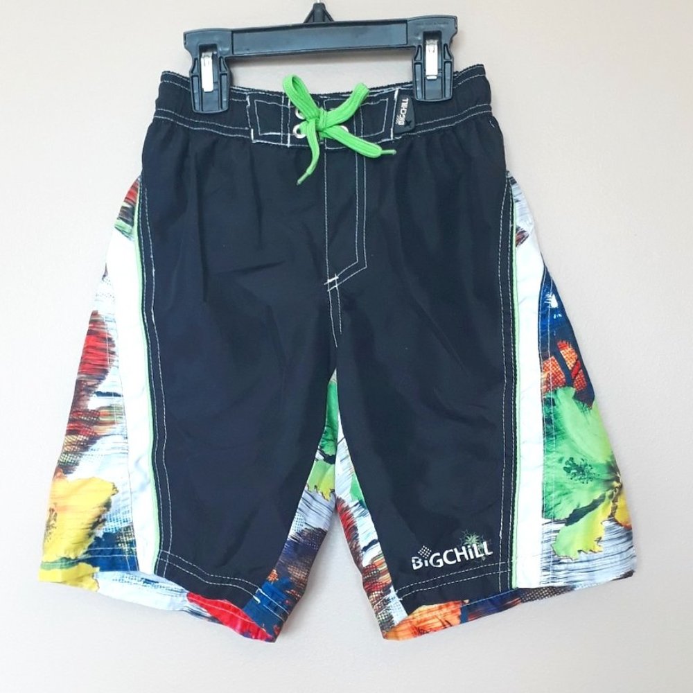 Big Chill Boys Size 6 Swim Shorts Black/Multi